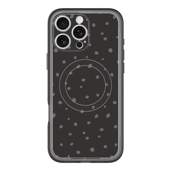 スリムプロテクションプレミアムケース with MagSafe［ Drawing Dot - Black ］