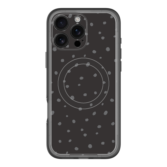 スリムプロテクションプレミアムケース with MagSafe［ Drawing Dot - Black ］