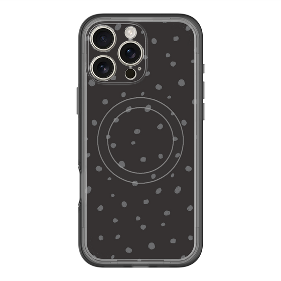 スリムプロテクションプレミアムケース with MagSafe［ Drawing Dot - Black ］