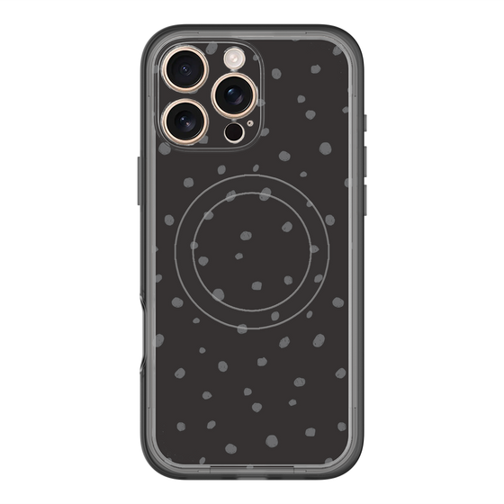 スリムプロテクションプレミアムケース with MagSafe［ Drawing Dot - Black ］