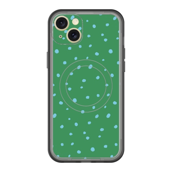 スリムプロテクションプレミアムケース with MagSafe［ Drawing Dot - Green ］