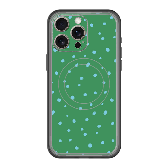 スリムプロテクションプレミアムケース with MagSafe［ Drawing Dot - Green ］