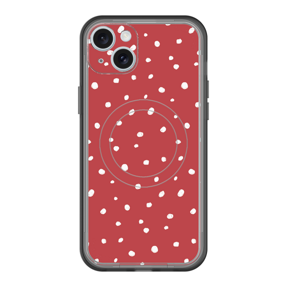 スリムプロテクションプレミアムケース with MagSafe［ Drawing Dot - Red ］