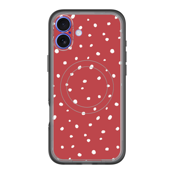 スリムプロテクションプレミアムケース with MagSafe［ Drawing Dot - Red ］