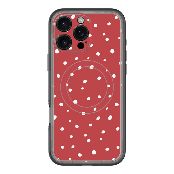 スリムプロテクションプレミアムケース with MagSafe［ Drawing Dot - Red ］