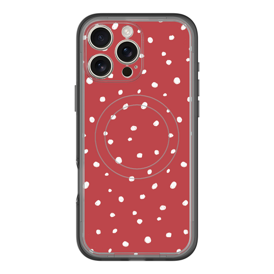 スリムプロテクションプレミアムケース with MagSafe［ Drawing Dot - Red ］