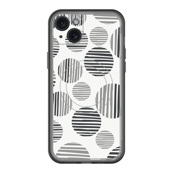 スリムプロテクションプレミアムケース with MagSafe［ Nordic Dot - Black ］