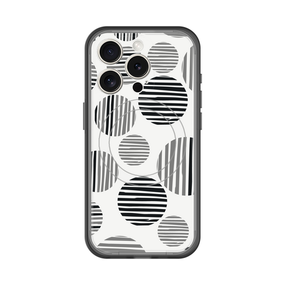 スリムプロテクションプレミアムケース with MagSafe［ Nordic Dot - Black ］