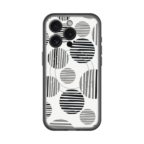 スリムプロテクションプレミアムケース with MagSafe［ Nordic Dot - Black ］