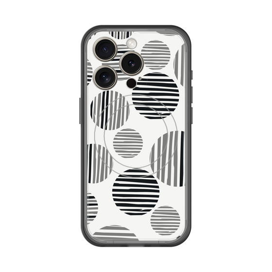 スリムプロテクションプレミアムケース with MagSafe［ Nordic Dot - Black ］