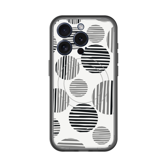 スリムプロテクションプレミアムケース with MagSafe［ Nordic Dot - Black ］