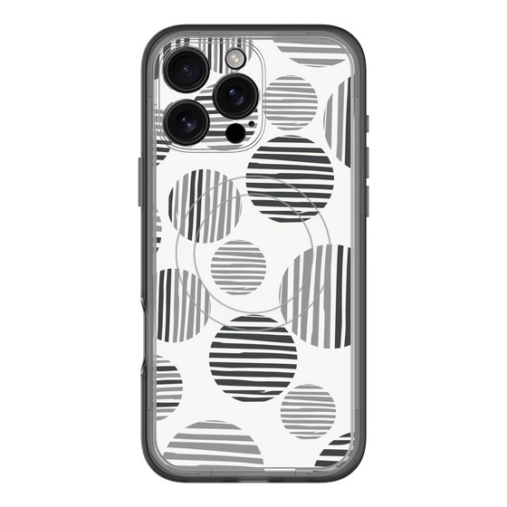 スリムプロテクションプレミアムケース with MagSafe［ Nordic Dot - Black ］