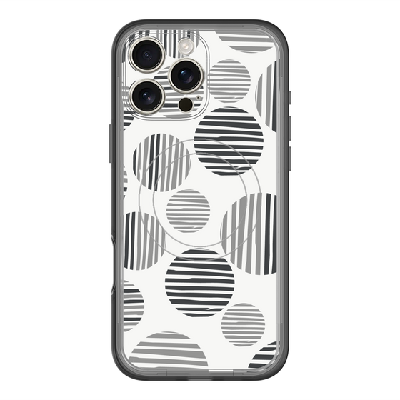 スリムプロテクションプレミアムケース with MagSafe［ Nordic Dot - Black ］