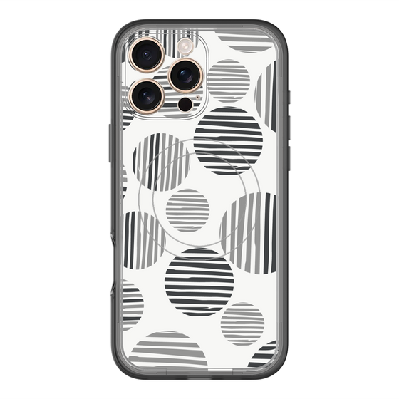 スリムプロテクションプレミアムケース with MagSafe［ Nordic Dot - Black ］