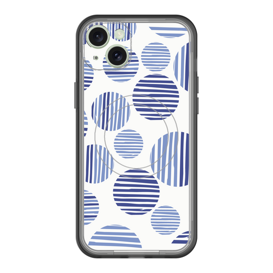 スリムプロテクションプレミアムケース with MagSafe［ Nordic Dot - Blue ］