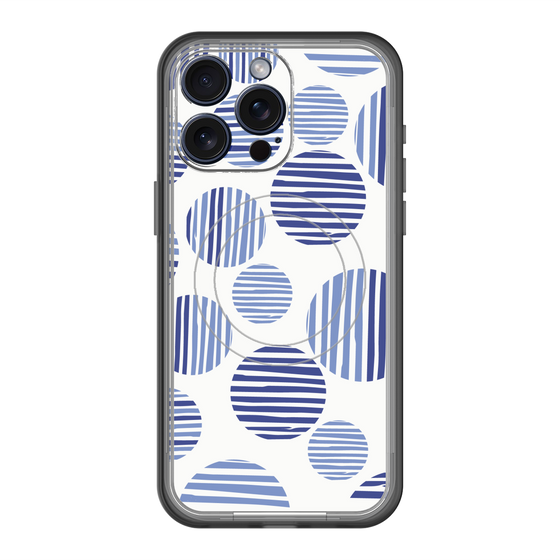 スリムプロテクションプレミアムケース with MagSafe［ Nordic Dot - Blue ］