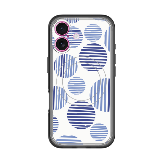 スリムプロテクションプレミアムケース with MagSafe［ Nordic Dot - Blue ］