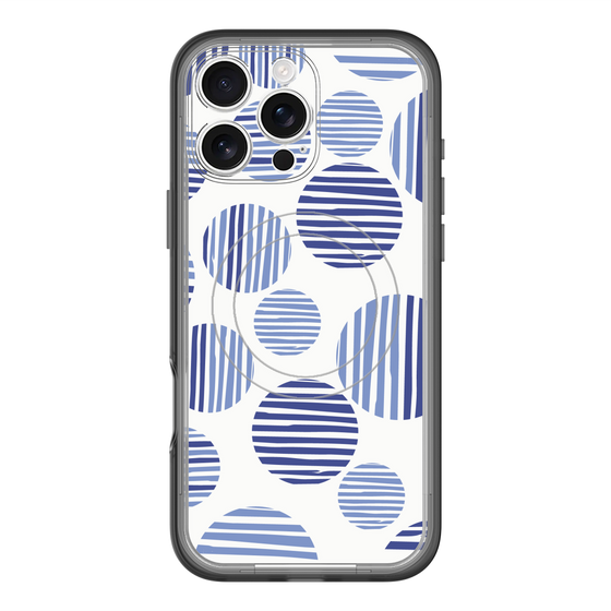 スリムプロテクションプレミアムケース with MagSafe［ Nordic Dot - Blue ］