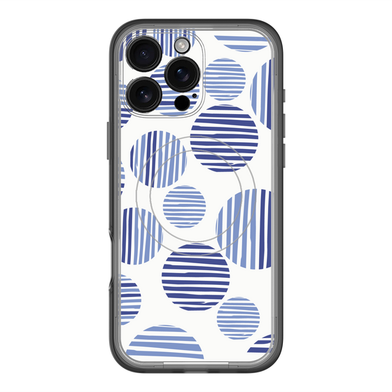 スリムプロテクションプレミアムケース with MagSafe［ Nordic Dot - Blue ］