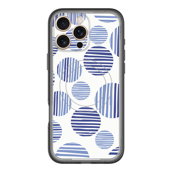 スリムプロテクションプレミアムケース with MagSafe［ Nordic Dot - Blue ］