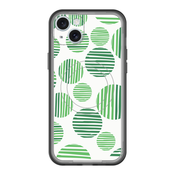 スリムプロテクションプレミアムケース with MagSafe［ Nordic Dot - Green ］