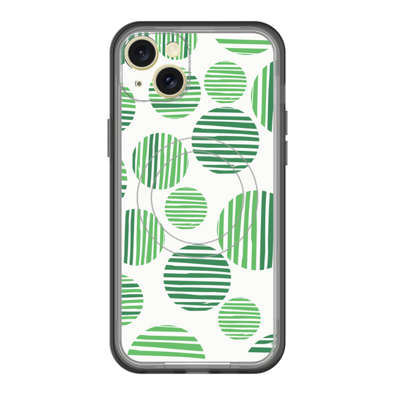スリムプロテクションプレミアムケース with MagSafe［ Nordic Dot - Green ］