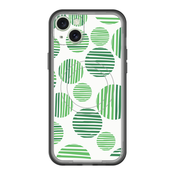 スリムプロテクションプレミアムケース with MagSafe［ Nordic Dot - Green ］