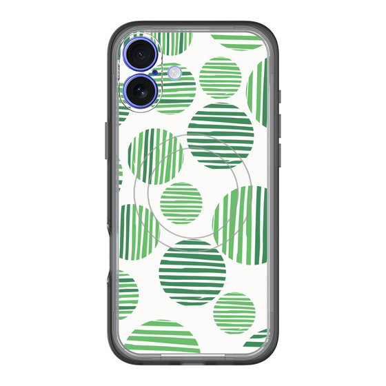 スリムプロテクションプレミアムケース with MagSafe［ Nordic Dot - Green ］