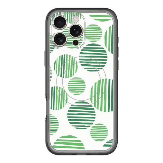 スリムプロテクションプレミアムケース with MagSafe［ Nordic Dot - Green ］