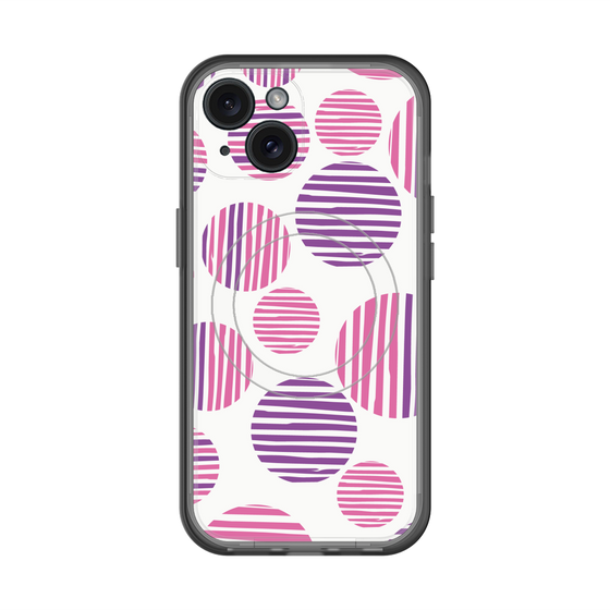 スリムプロテクションプレミアムケース with MagSafe［ Nordic Dot - Pink ］