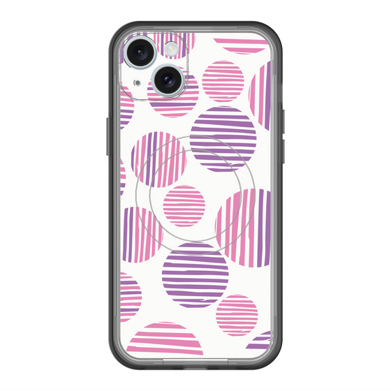 スリムプロテクションプレミアムケース with MagSafe［ Nordic Dot - Pink ］