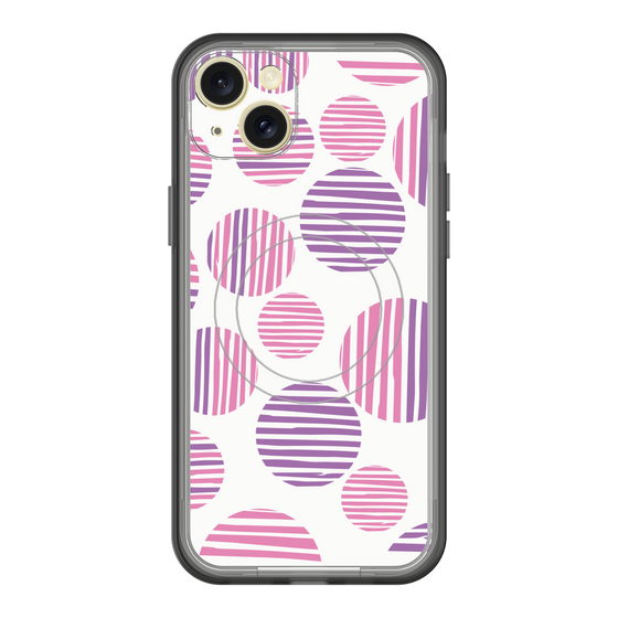 スリムプロテクションプレミアムケース with MagSafe［ Nordic Dot - Pink ］