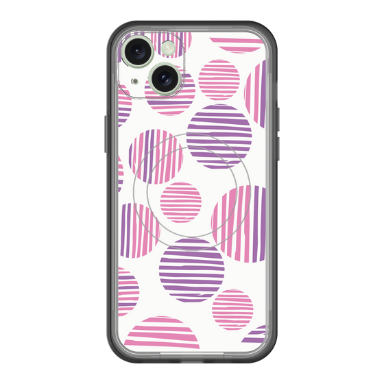 スリムプロテクションプレミアムケース with MagSafe［ Nordic Dot - Pink ］
