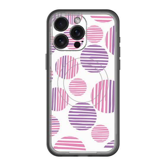 スリムプロテクションプレミアムケース with MagSafe［ Nordic Dot - Pink ］