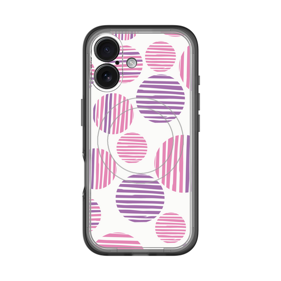 スリムプロテクションプレミアムケース with MagSafe［ Nordic Dot - Pink ］