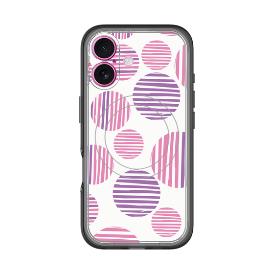 スリムプロテクションプレミアムケース with MagSafe［ Nordic Dot - Pink ］