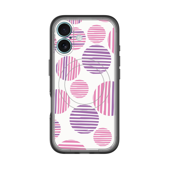 スリムプロテクションプレミアムケース with MagSafe［ Nordic Dot - Pink ］