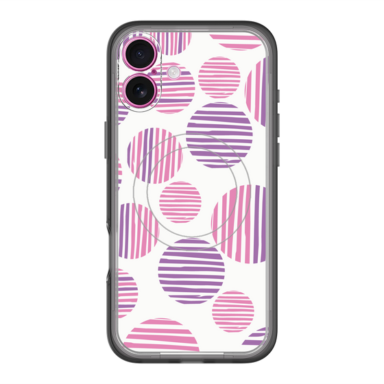 スリムプロテクションプレミアムケース with MagSafe［ Nordic Dot - Pink ］
