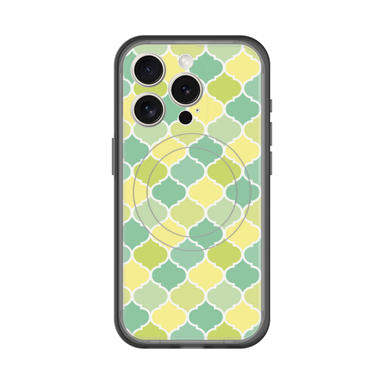 スリムプロテクションプレミアムケース with MagSafe［ Moroccan1 color - Green ］