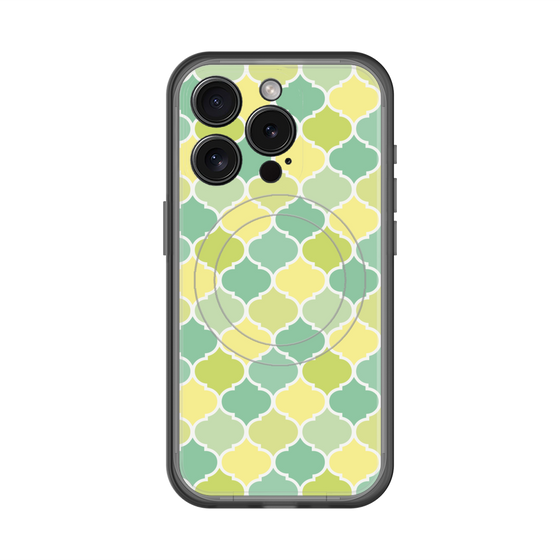 スリムプロテクションプレミアムケース with MagSafe［ Moroccan1 color - Green ］