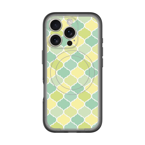 スリムプロテクションプレミアムケース with MagSafe［ Moroccan1 color - Green ］