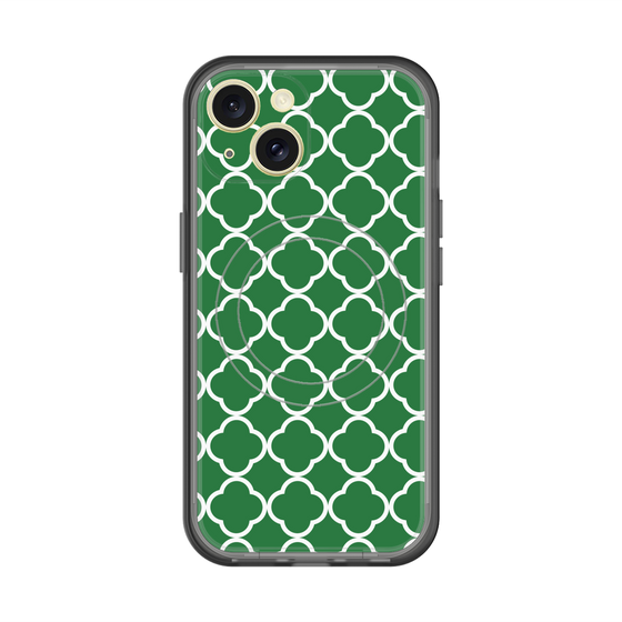 スリムプロテクションプレミアムケース with MagSafe［ Moroccan2 - Green ］