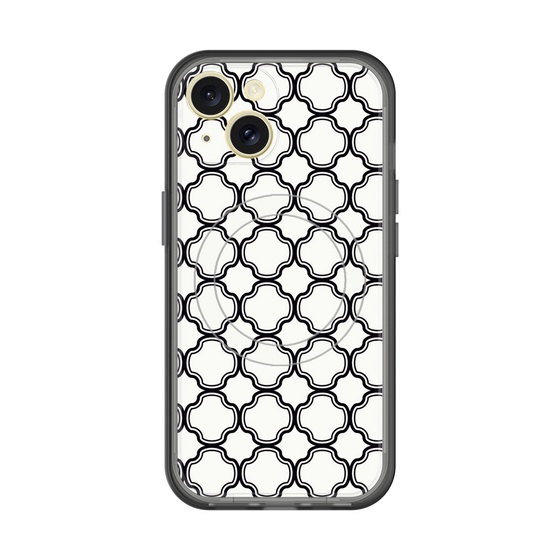 スリムプロテクションプレミアムケース with MagSafe［ Moroccan3 - Black ］