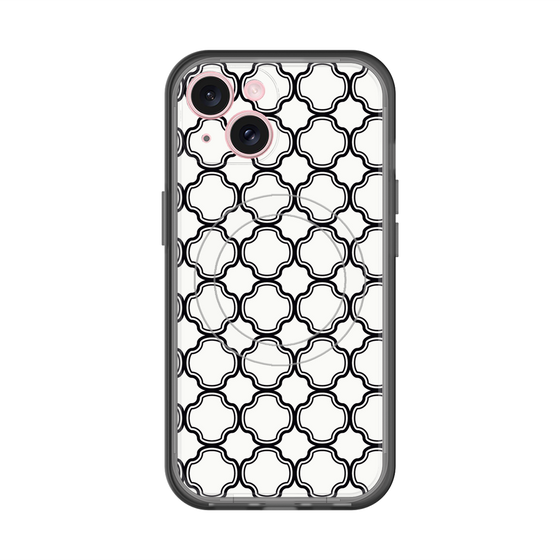 スリムプロテクションプレミアムケース with MagSafe［ Moroccan3 - Black ］