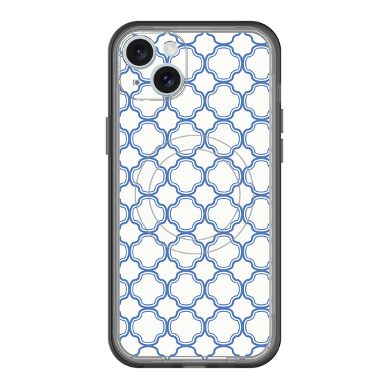 スリムプロテクションプレミアムケース with MagSafe［ Moroccan3 - Blue ］