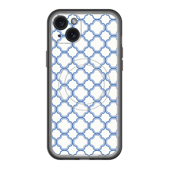スリムプロテクションプレミアムケース with MagSafe［ Moroccan3 - Blue ］
