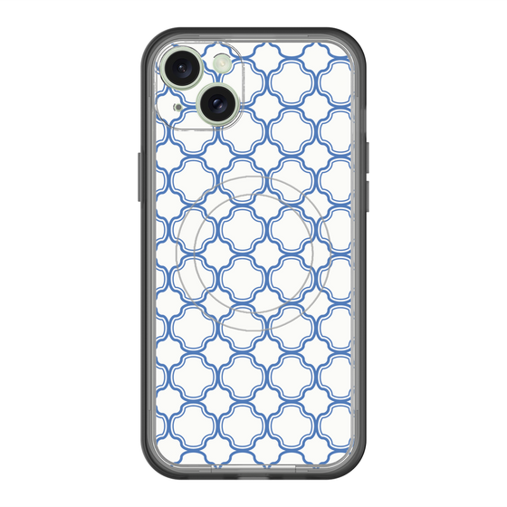 スリムプロテクションプレミアムケース with MagSafe［ Moroccan3 - Blue ］