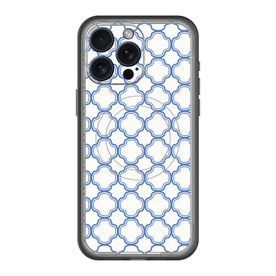 スリムプロテクションプレミアムケース with MagSafe［ Moroccan3 - Blue ］
