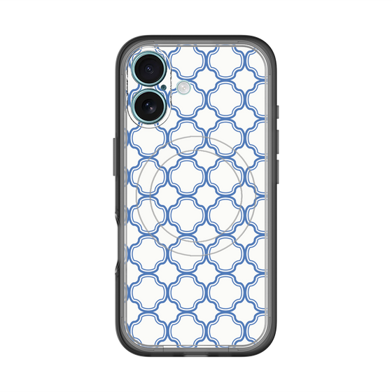 スリムプロテクションプレミアムケース with MagSafe［ Moroccan3 - Blue ］