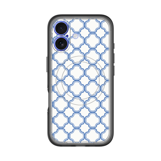 スリムプロテクションプレミアムケース with MagSafe［ Moroccan3 - Blue ］